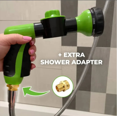 Portable Dog Washer & Shampoo SprayerPawsyTrailPortable Dog Washer & Shampoo SprayerClean Down To The Skin.Feel more confident that your dog is actually clean &amp; healthy. With 2x more pressure than an average hose, 8 dog-tailored spray modes and 