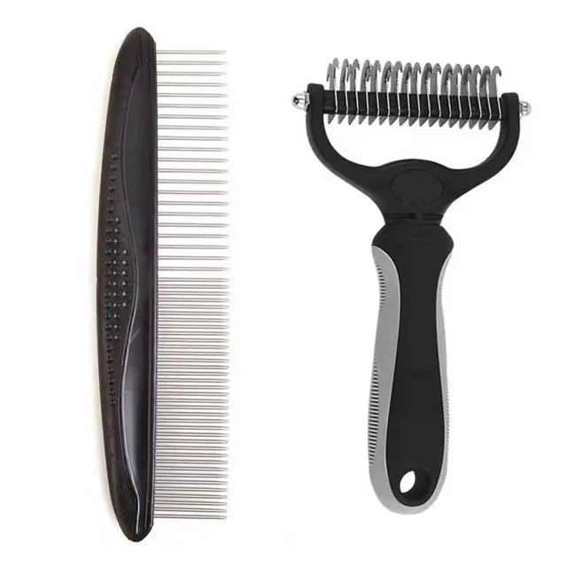 Efficient Double-Sided Pet Grooming Brush