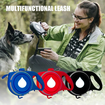 1 Dog LeashPawsyTrail5 in 1 Dog LeashMAKE SURE YOUR DOGGO STAYS HYDRATED

Designed to make your walks with your furry friend more convenient and enjoyable. Crafted from high-strength Nylon, this leash i