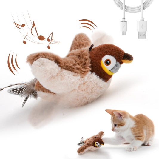 Cat Toys Flapping Bird Sparrow