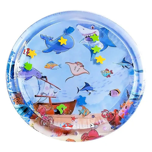 Interactive Fish Chase Cat ToyPawsyTrailInteractive Fish Chase Cat Toy😺 SENSORY STIMULATION for baby while they play. Give baby some tummy time while they entertain themselves with our inflatable water activity mat. Pediatricians high