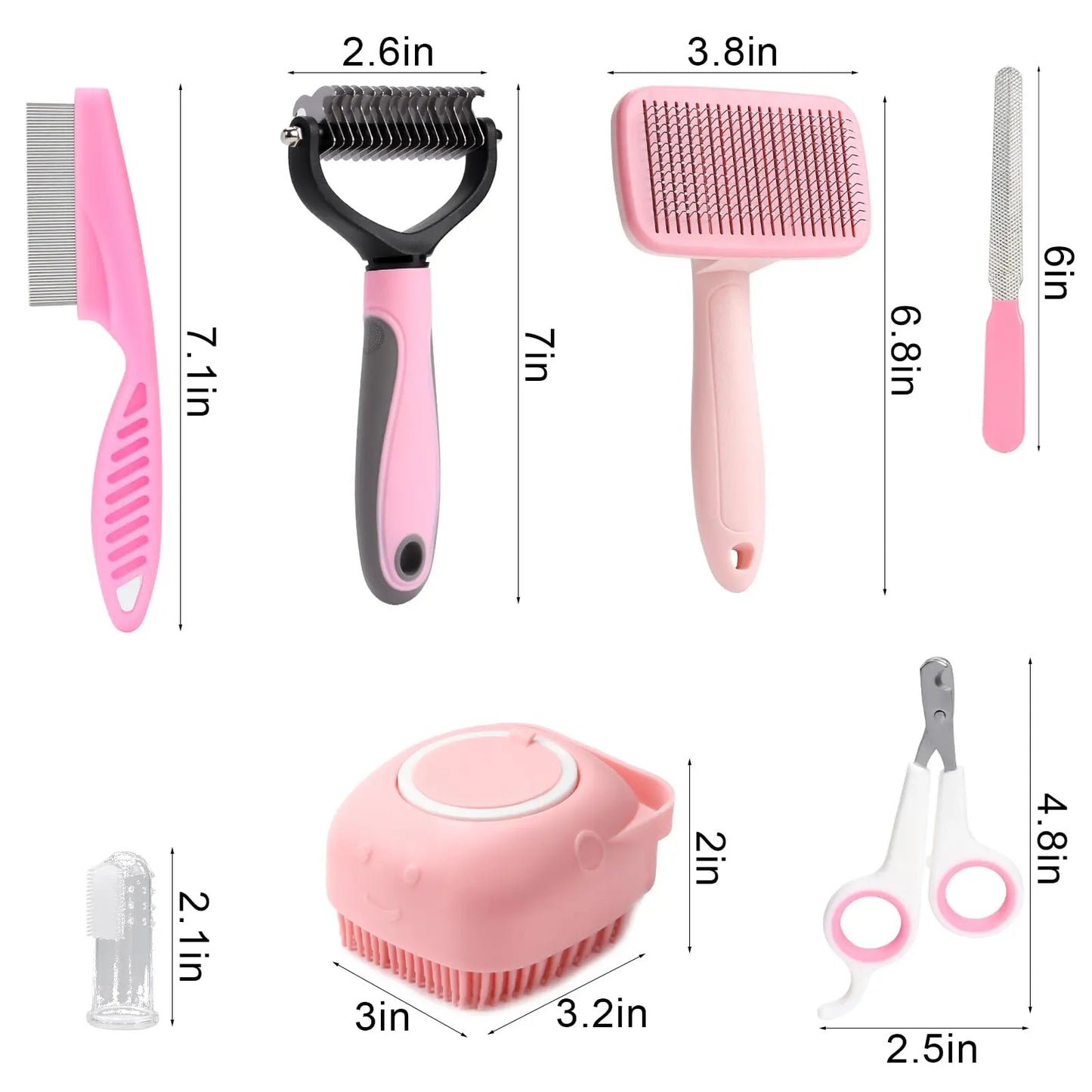 Self-cleaning brushes designed for easy hair removal during grooming.