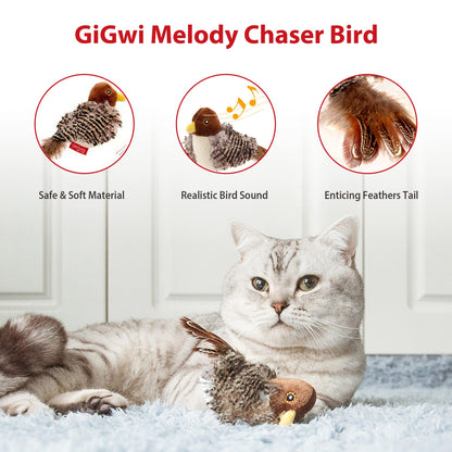 USB rechargeable cat toy for continuous play without battery changes.