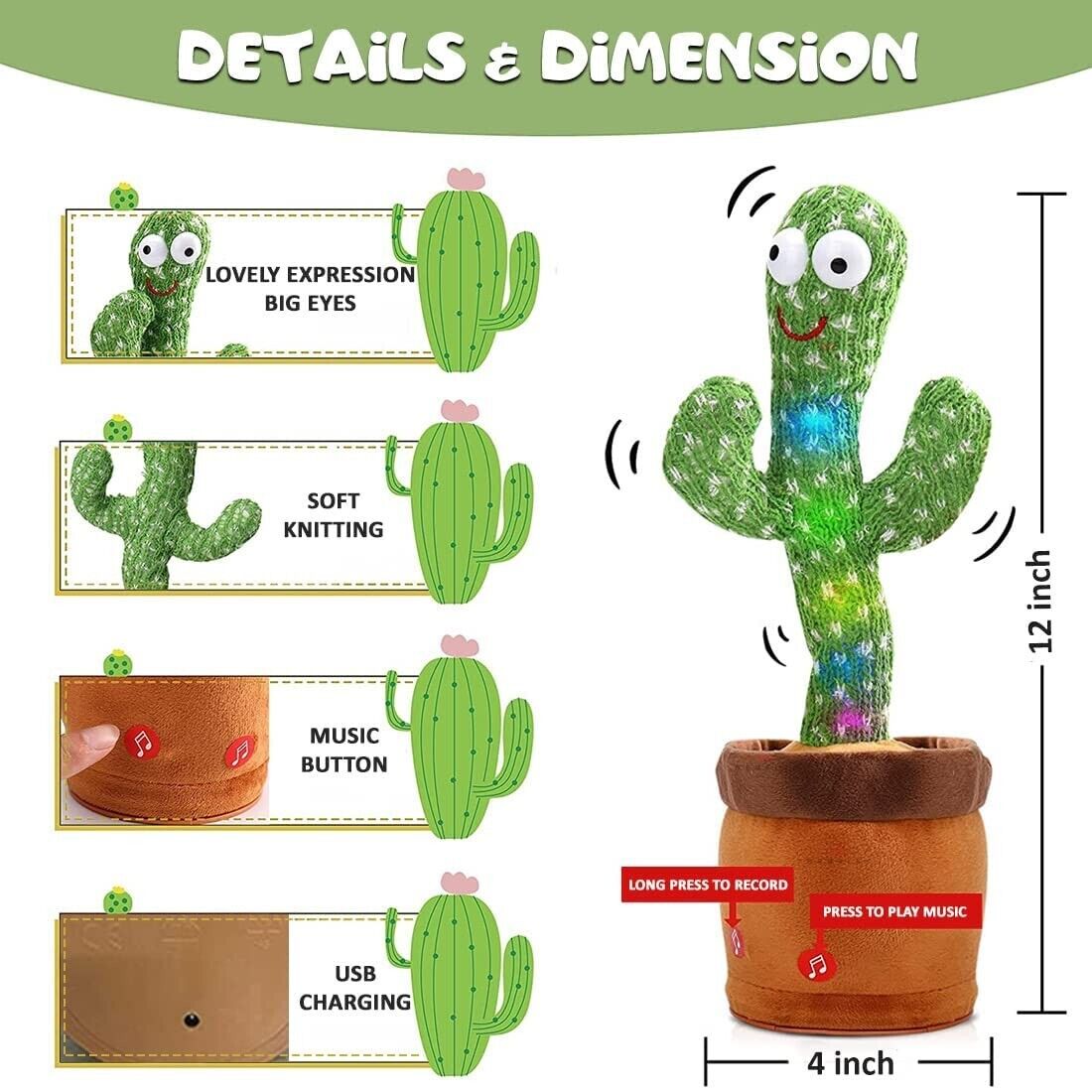 Dancing Cactus Talking Toy