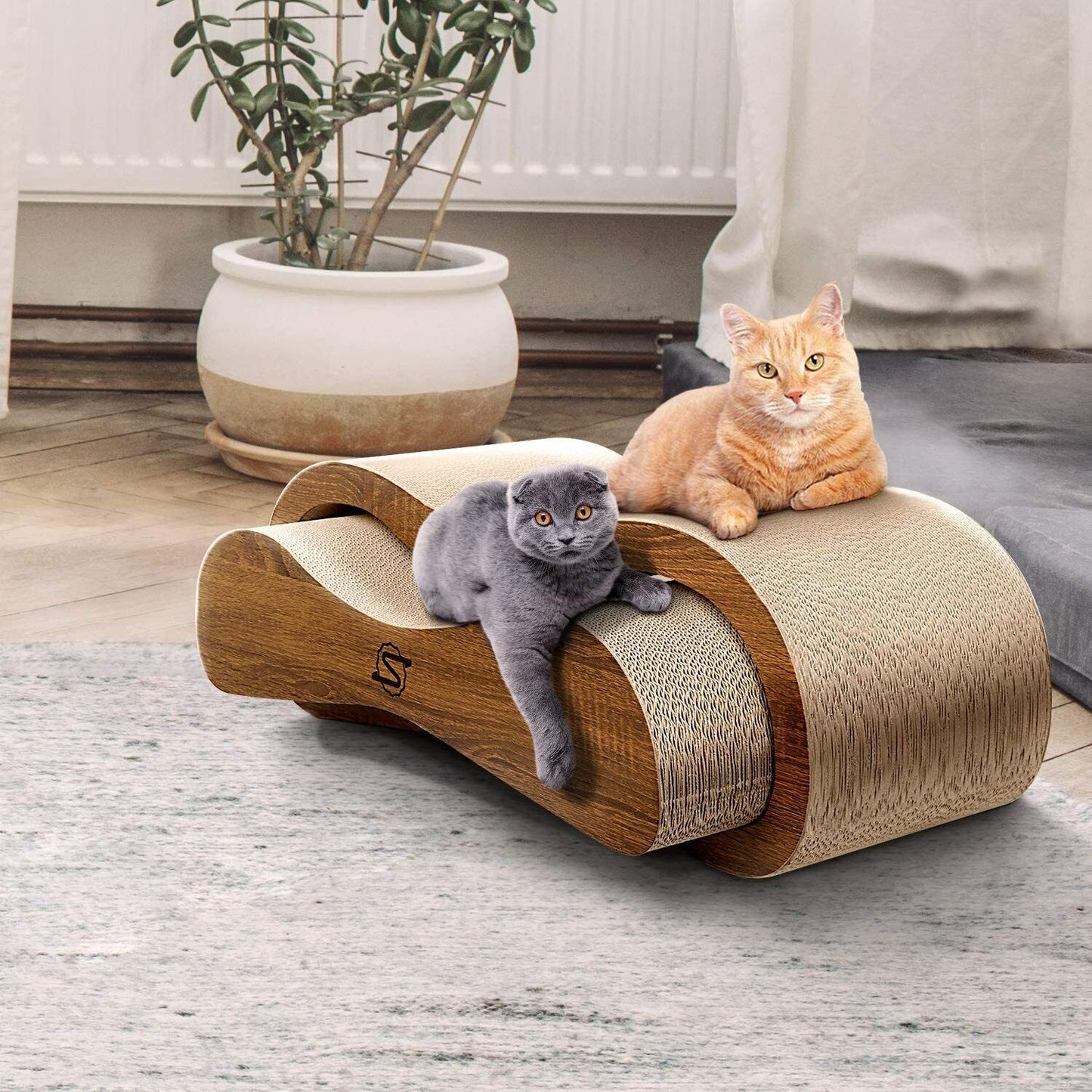 Relaxing Bed Cat Scratcher Cardboard Catnip